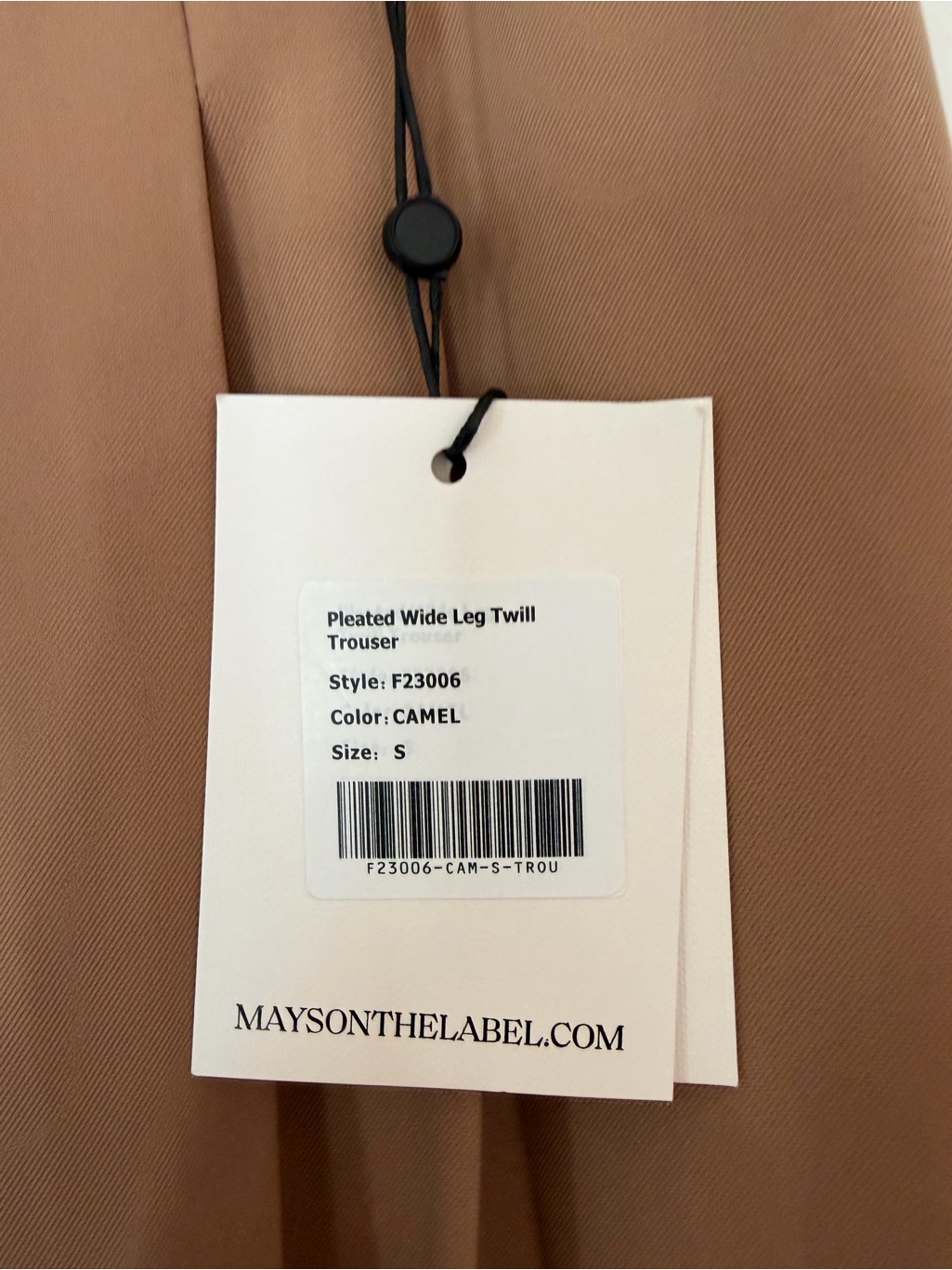 Wide-Leg High-Waist Trousers In Camel — image 5 of 8